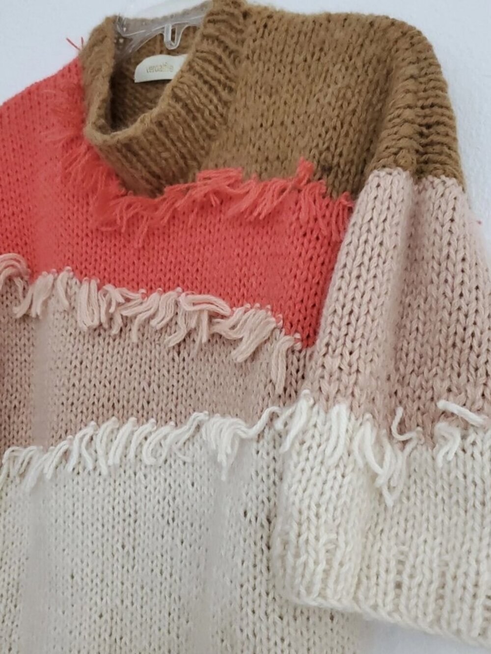 Veroalfie by Anthropologie Marlene Fringed Tunic Sweater Mohair/Wool Blend Small - Picture 4 of 14
